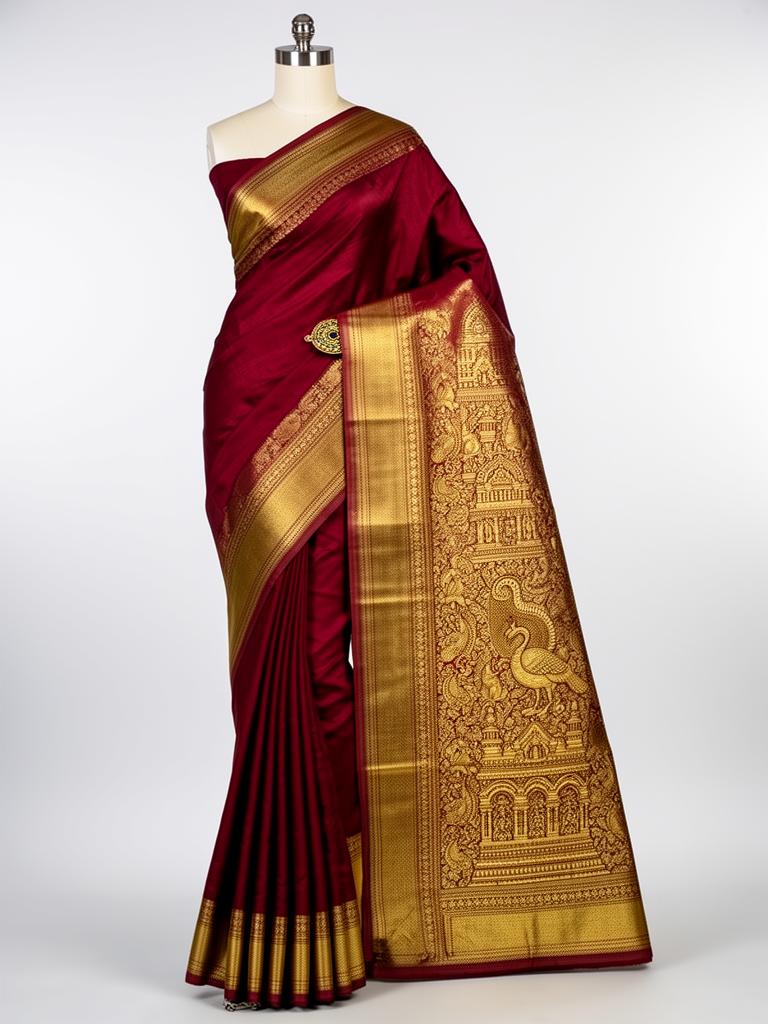 Bridal Red Pattu Silk Grand Saree