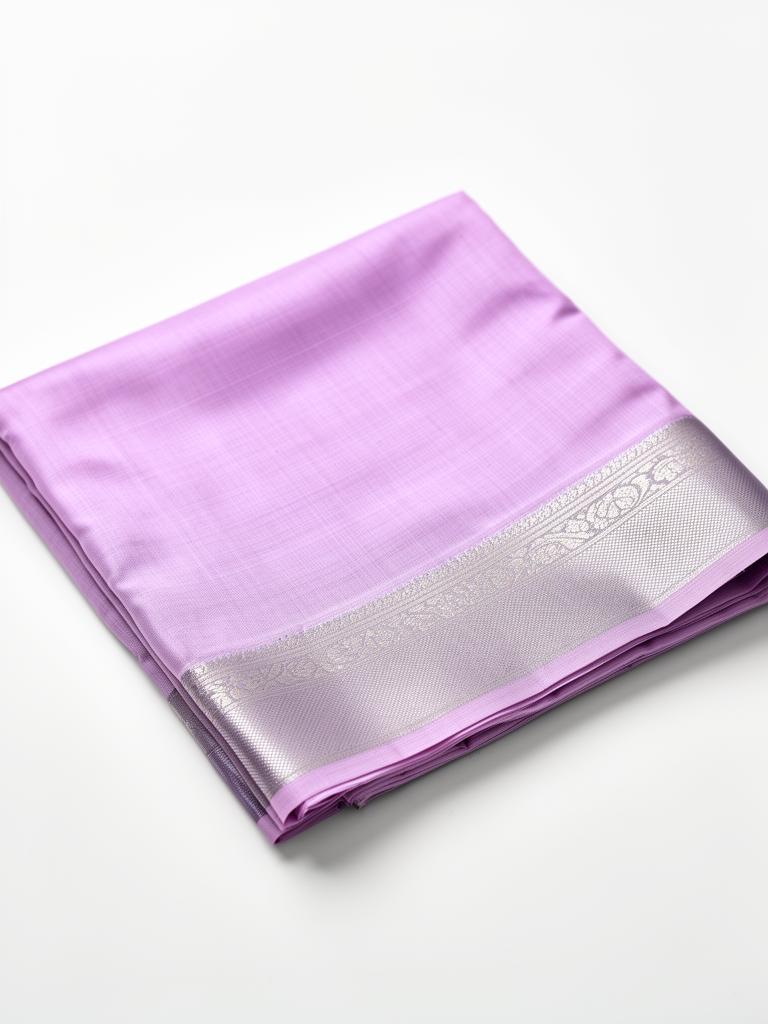 Lavender Lightweight Pattu Daily Wear